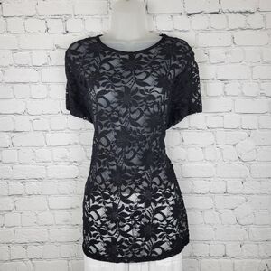 Torrid Size 0 Black Lace Blouse